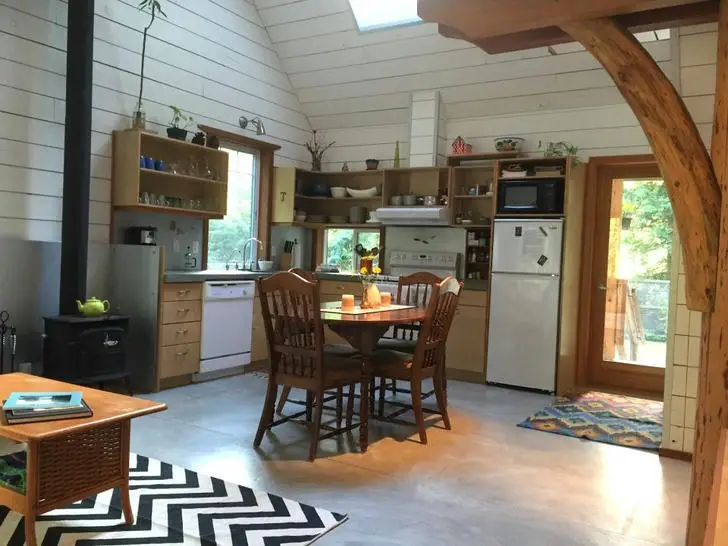 log cabin kitchen