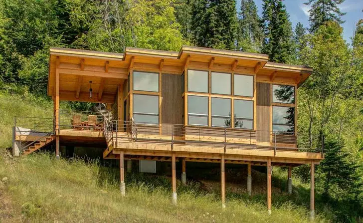 Prefab timber framed cabin