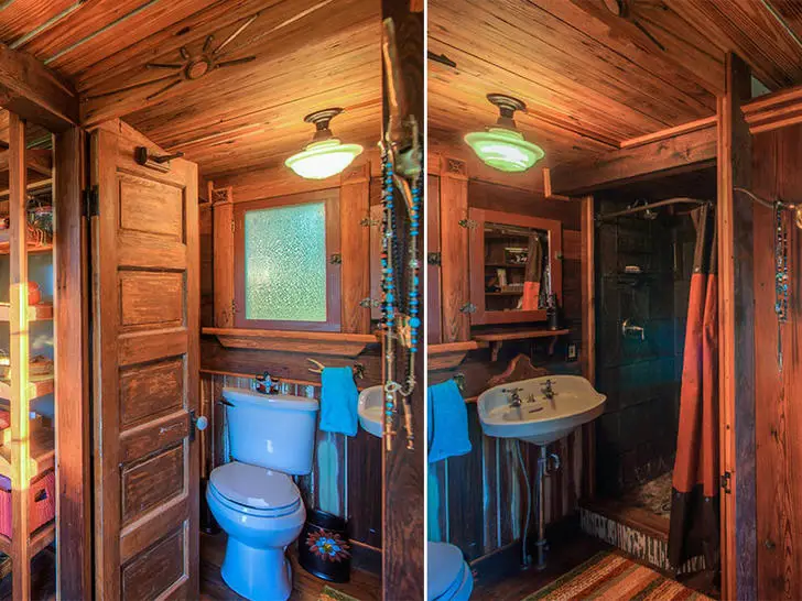 Cowboy cabin bathroom