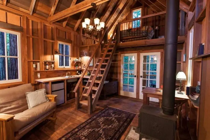 Log cabin interior layout