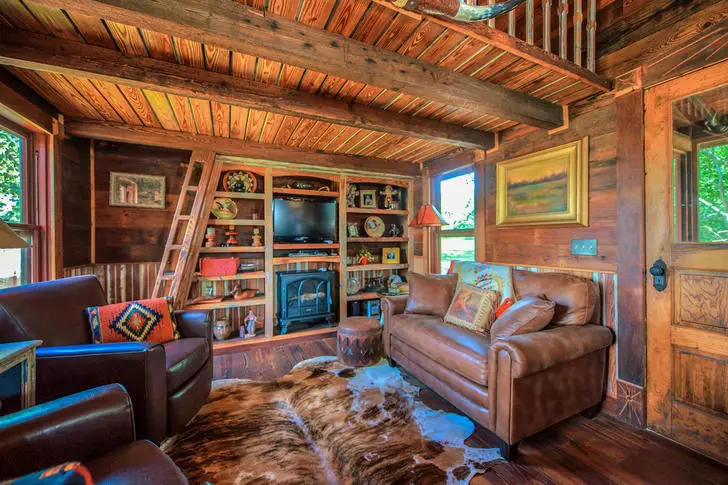 Cowboy cabin living room