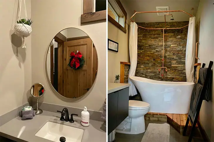 Log Cabin bathroom